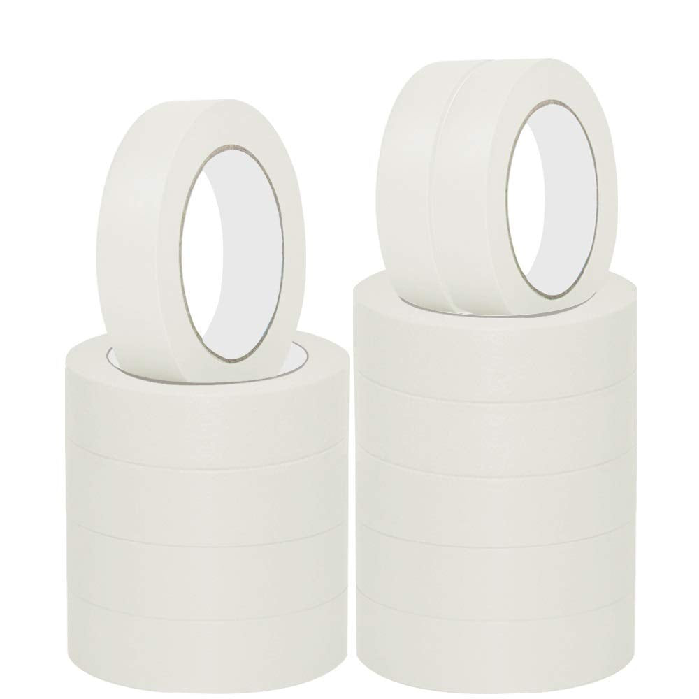 Masking Tape 25mm White Tape 1 inch Decorators Artist Tapes 12 Rolls