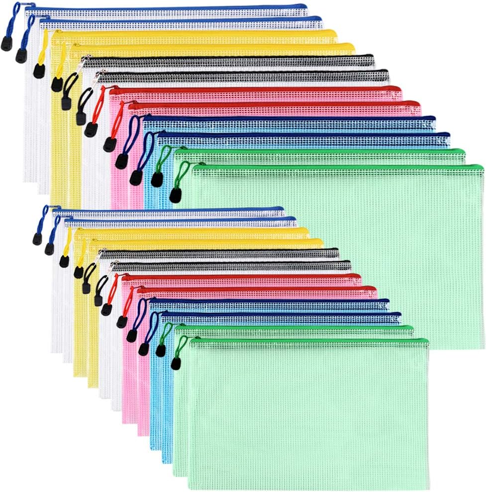 Clear Plastic Wallets Zip Wallets, A5/A4