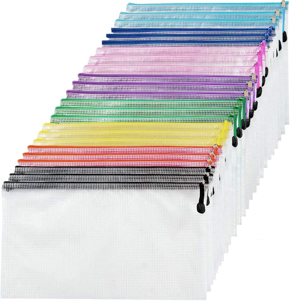 Zip Folder Zipper Bag (8 Colours)