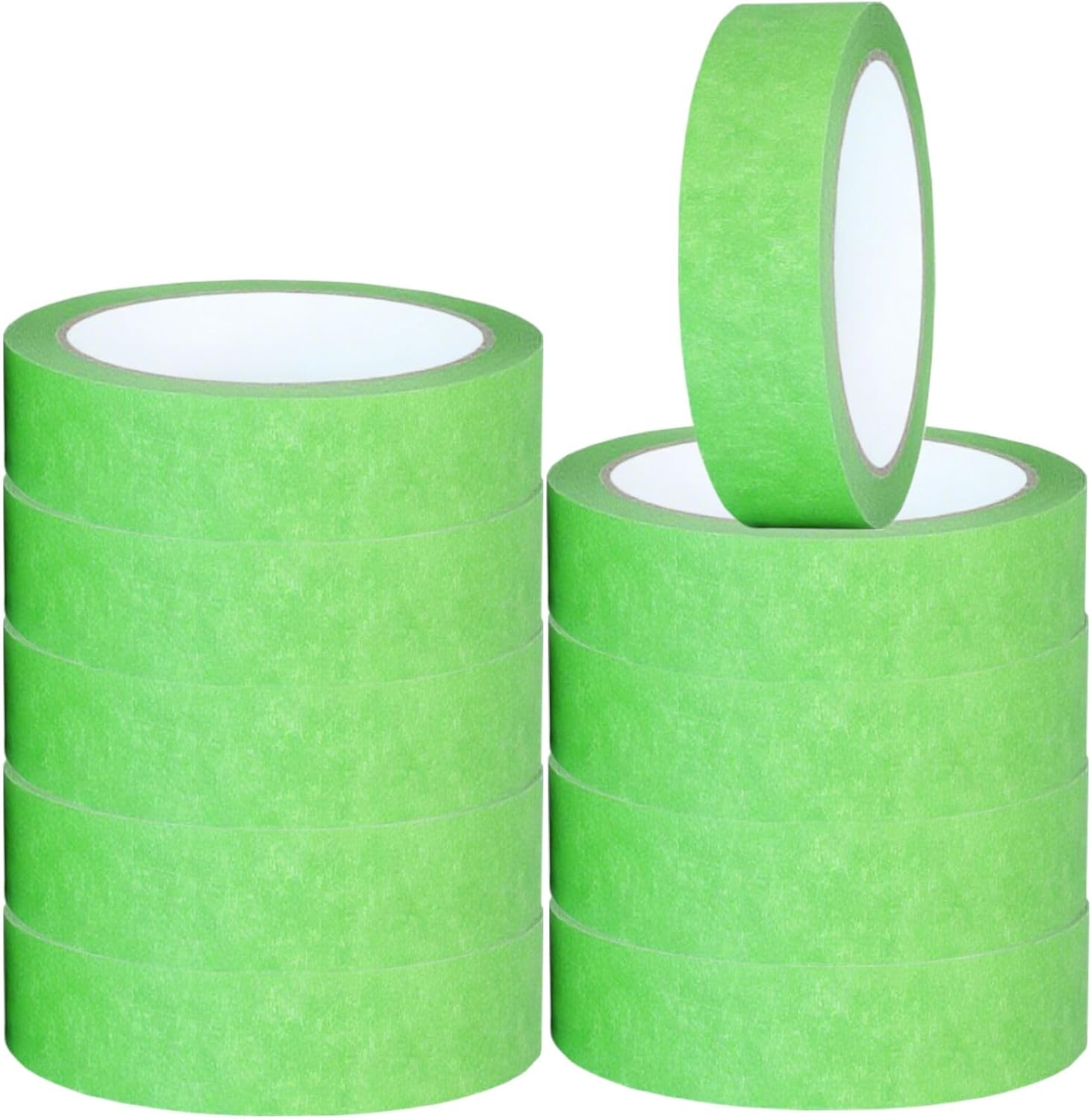 Green Painters Tape 24 mm x 20 m Painting Decorators Tapes for Artist Pack of 10