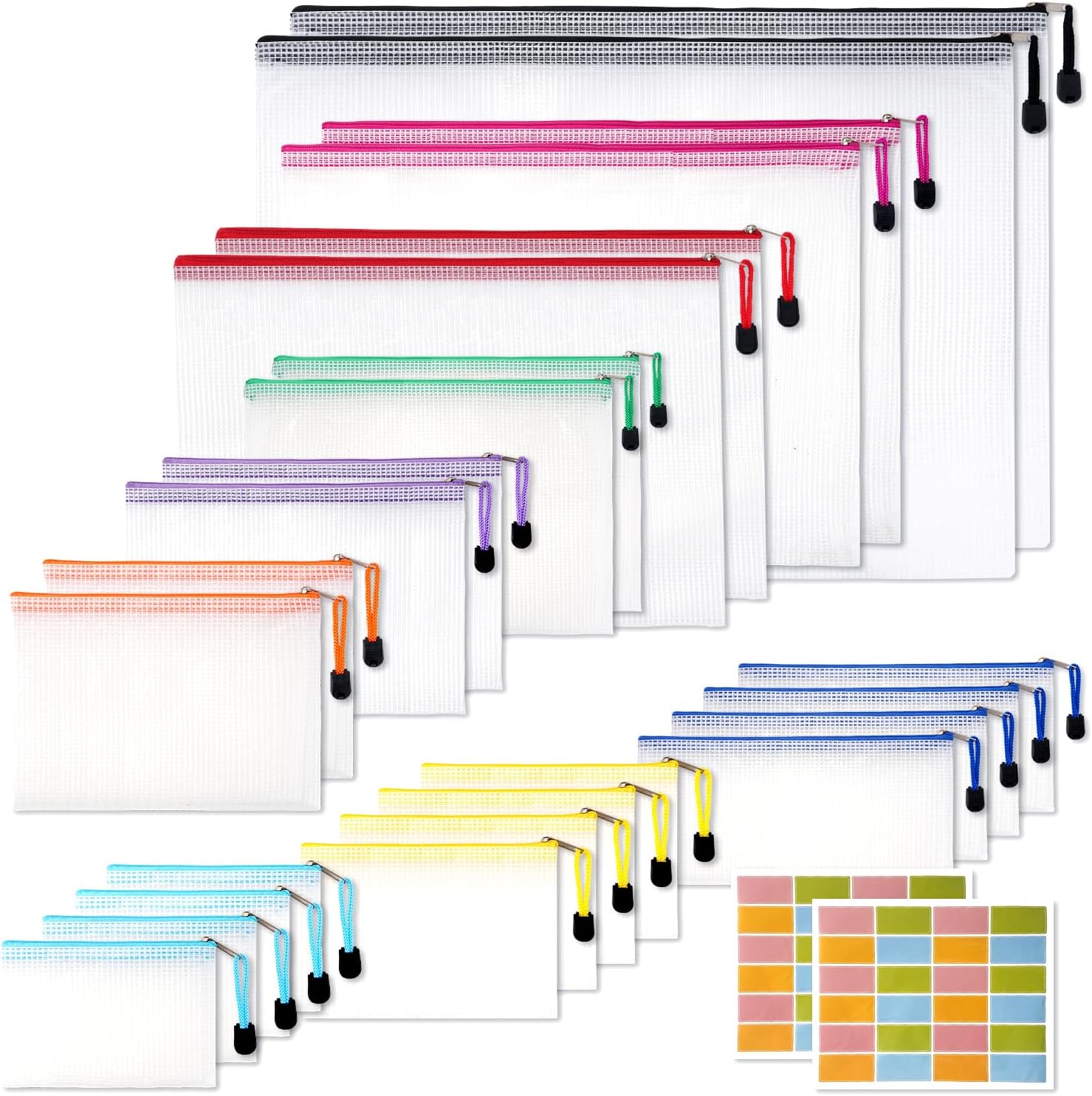 24PCS Zip Lock Bags (A3 B4 A4 B5 A5 B6 A6 Bill B8)