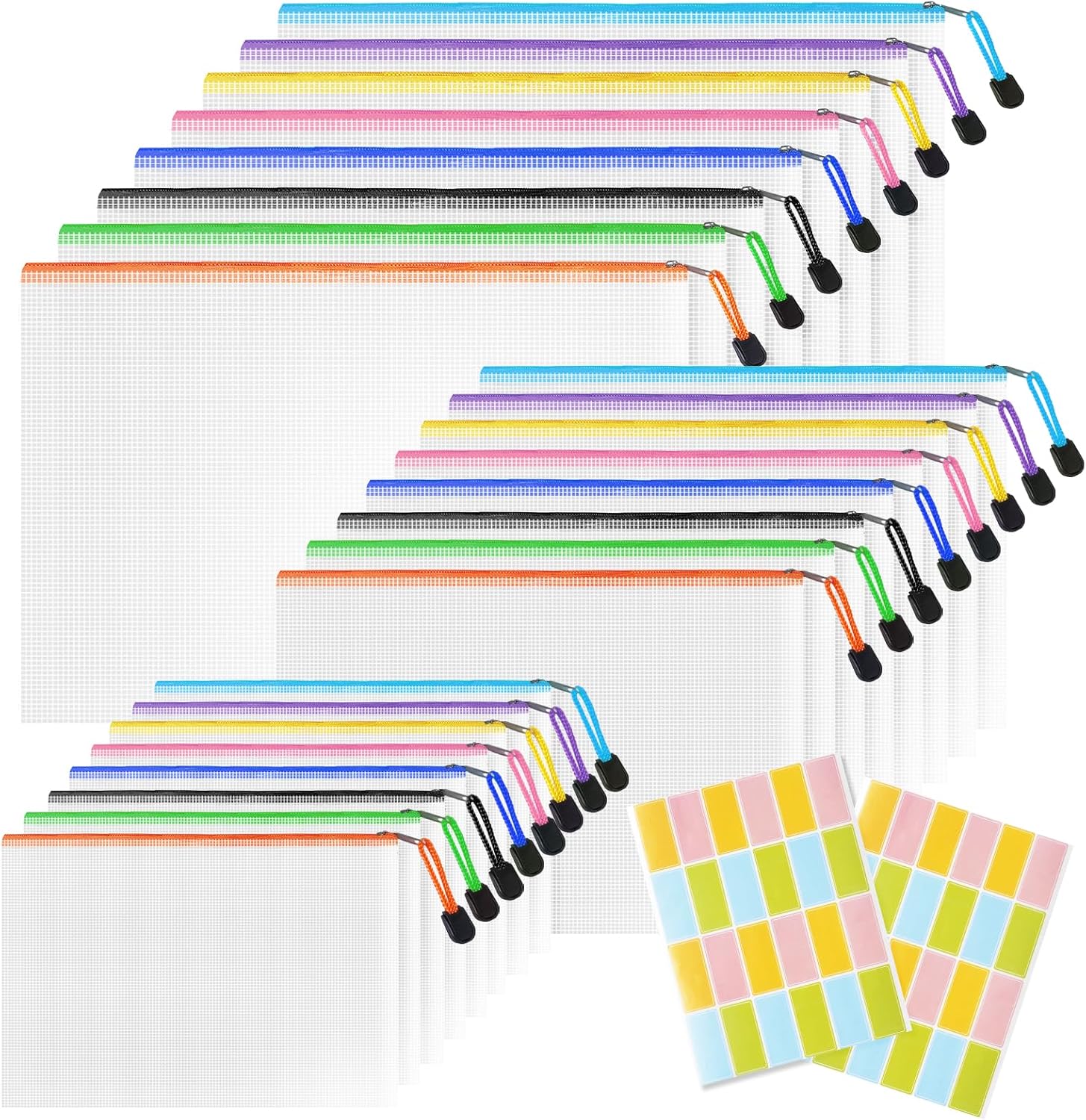 Zip Lock Bags -(3 Sizes, 8 Colours)