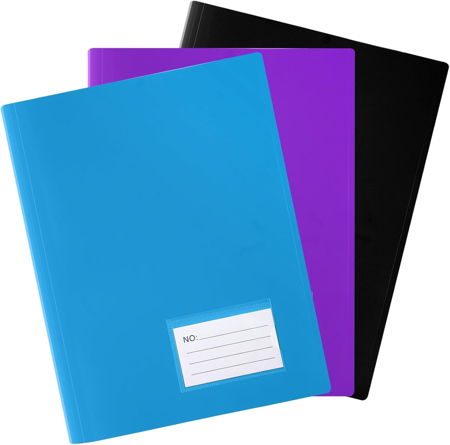 3 x 110 Pockets A4 Folder with Plastic Sleeves, A4 Display Folder, Display Book, Presentation Folders for Individuals, School, Offices (3 Colours)