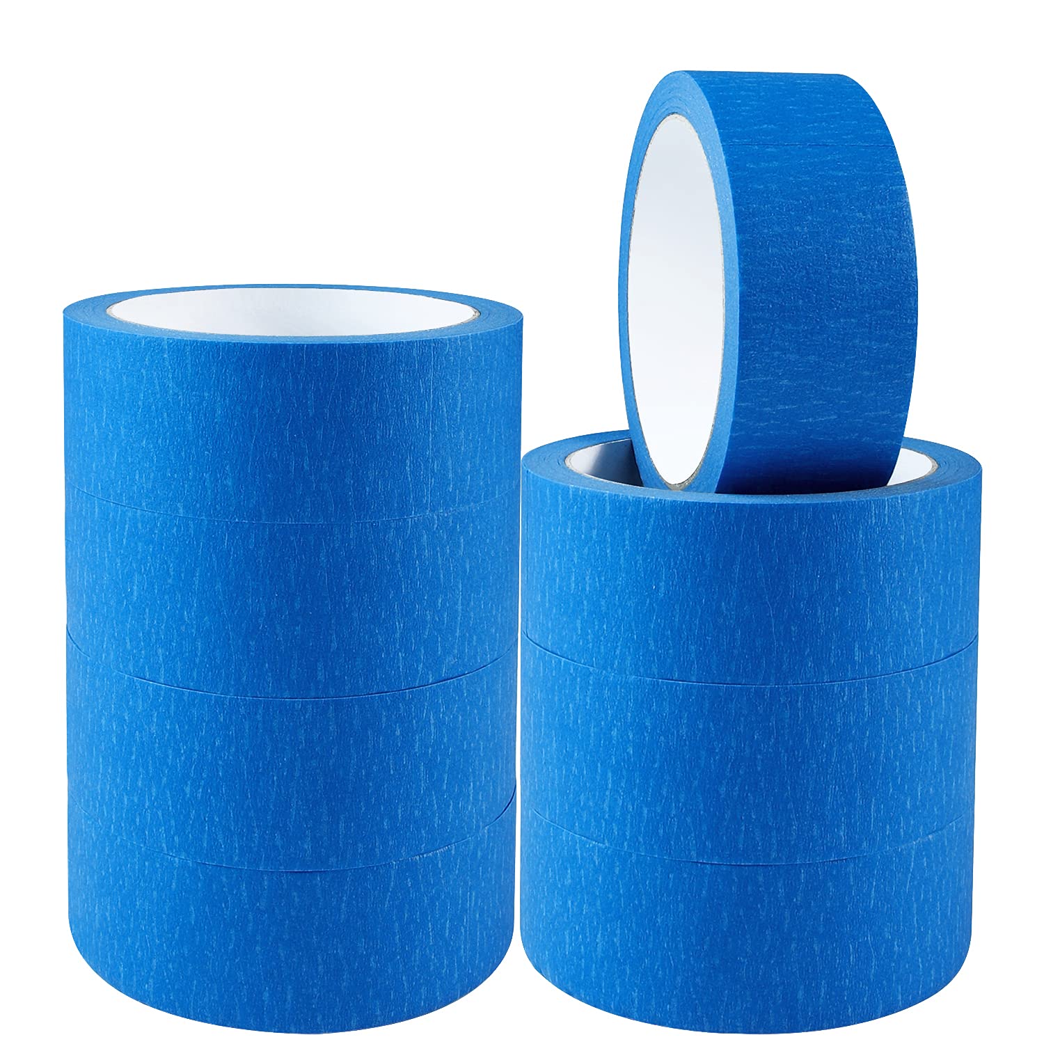 Wide Masking Tape 36mm Indoor Painting and Decorating Blue Decorators Tape for Painting 8 Pack Painter Tape