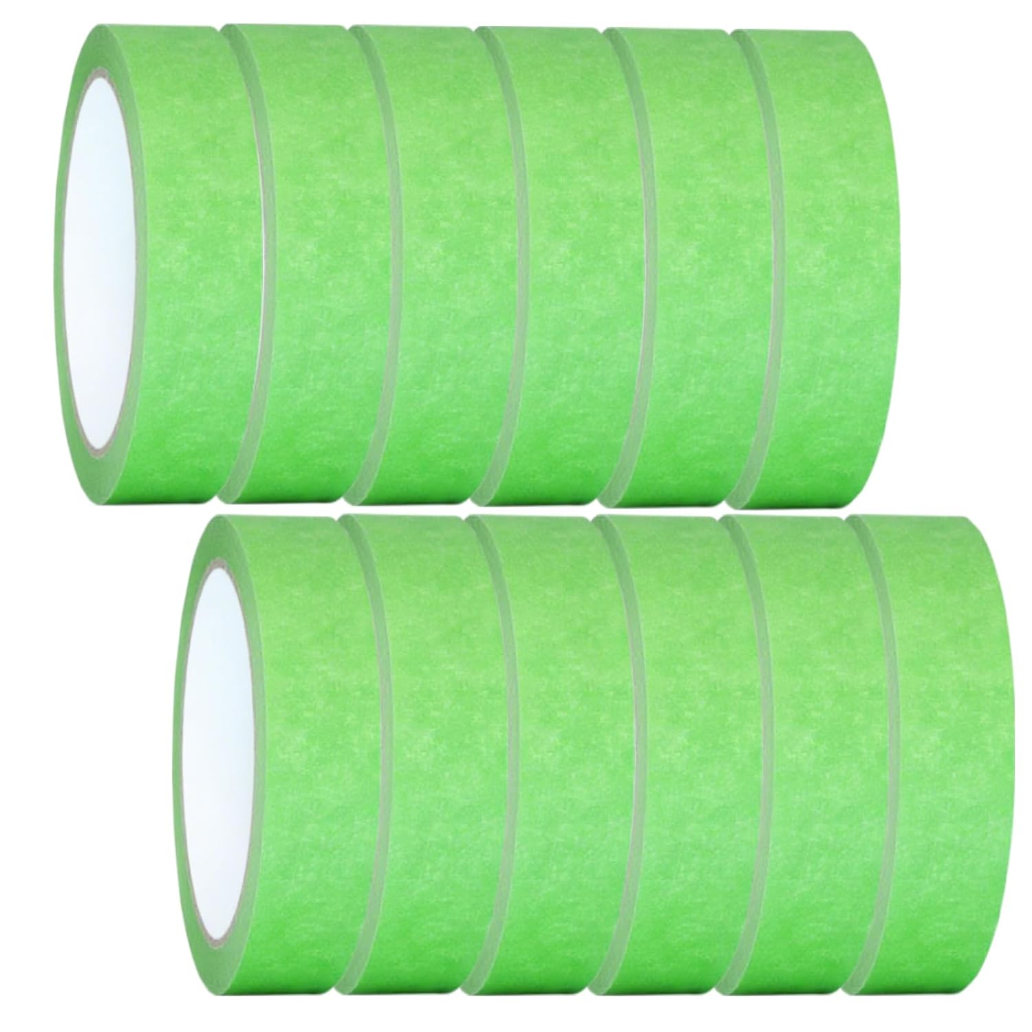 12 Rolls Masking Tape for Painting - 25mm x 20m Green